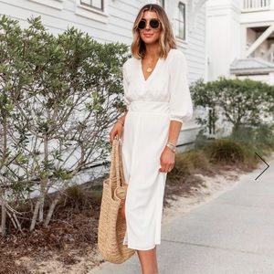 Splendid x Cella Jane Midi Dress in Coconut Size M